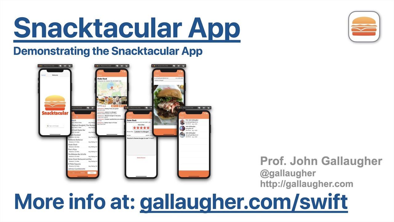 Ch. 8.1 Demonstrating the Snacktacular App