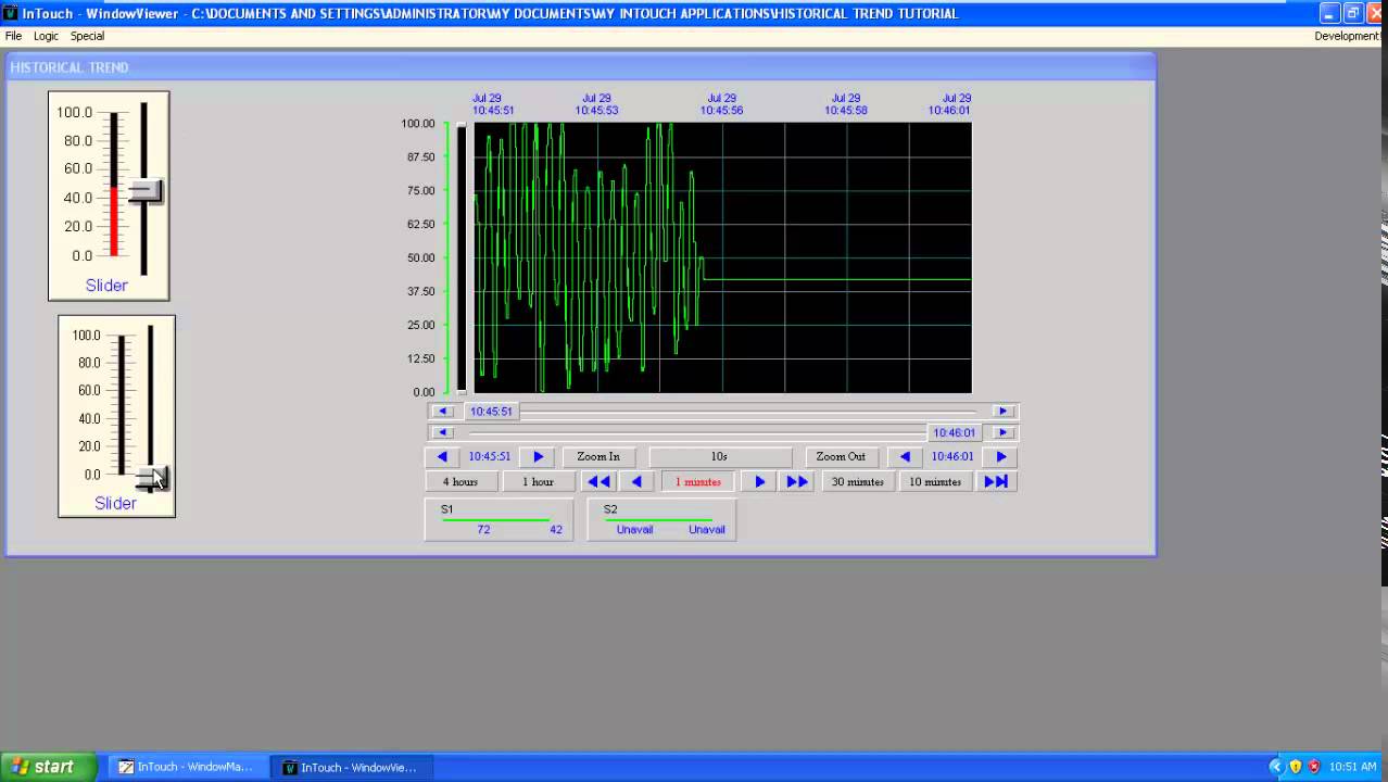 Woderware In-Touch Tutorial: HISTORICAL TREND