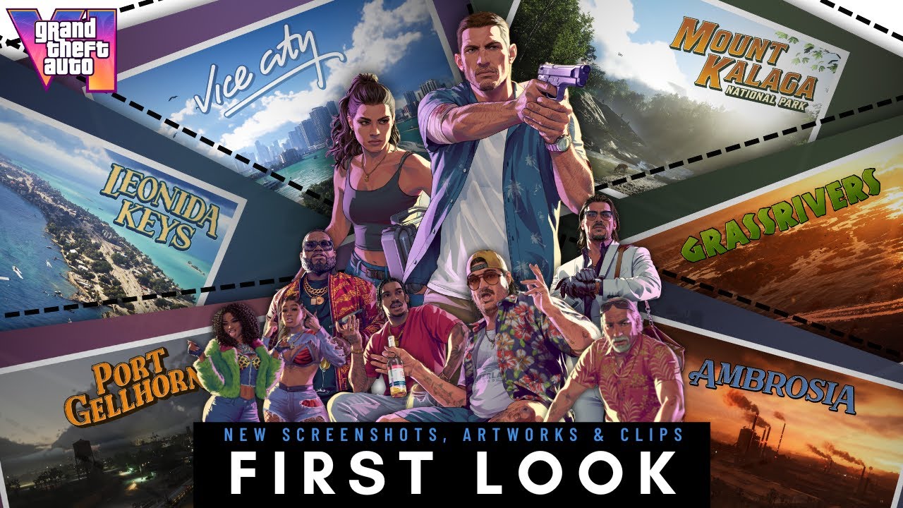 GTA VI NEW Screenshots & Artworks – First Look at Locations, Characters & Video Clips!