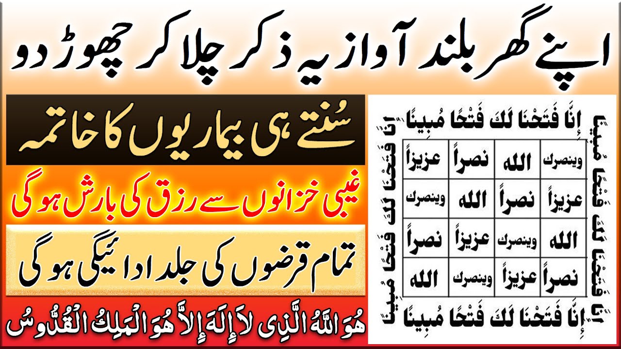Buland Awaz Ye Zikr Suno | Bimari Ka Khatma | Gaibi Rizq Ki Barish | Qarz Se Nijat Ki Dua
