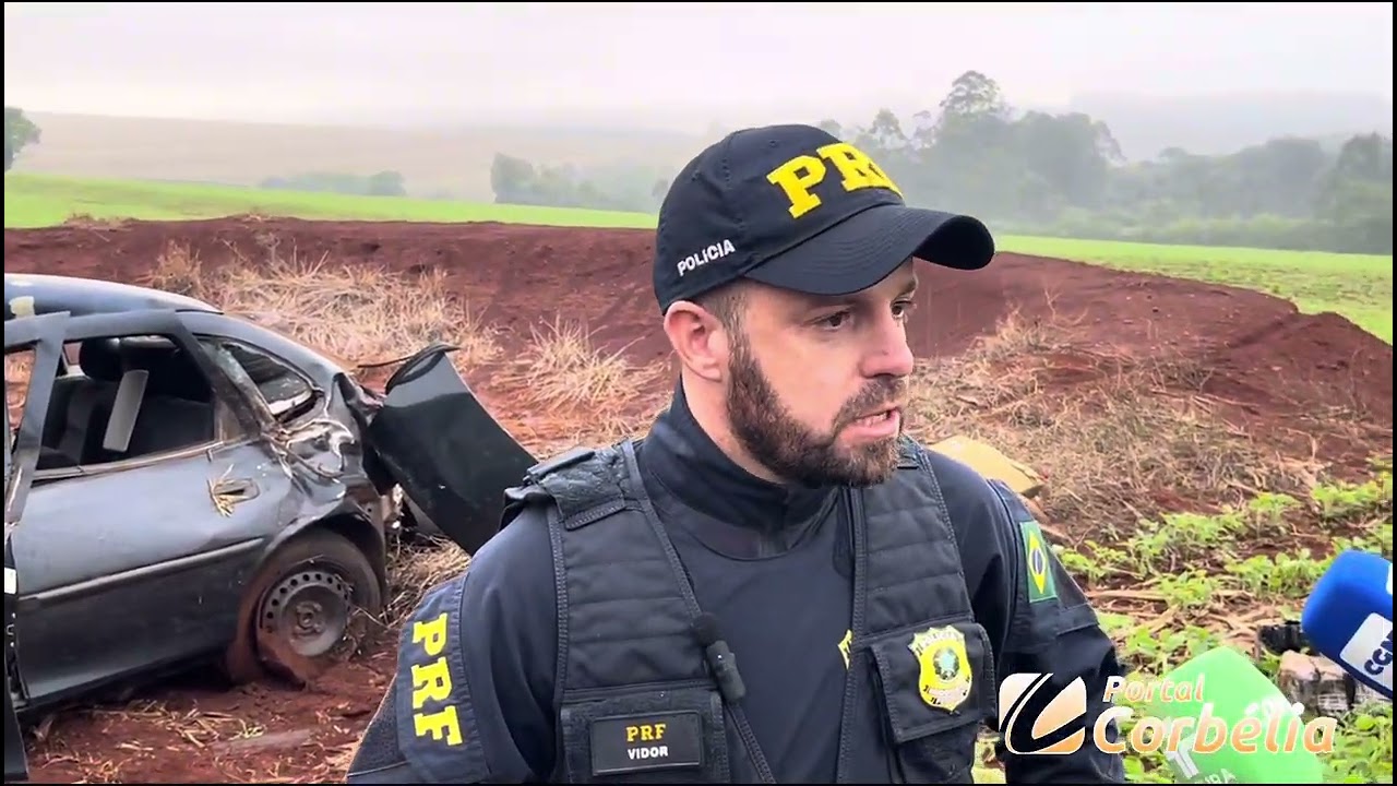 Veículo carregado com drogas capota após fugir de abordagem da PRF na. BR-369
