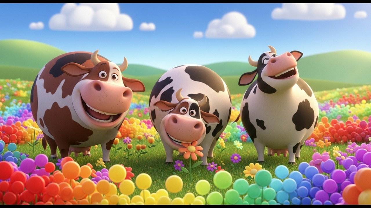 Farm Animals Learning Song | Animal Sounds Nursery Rhyme for Kids