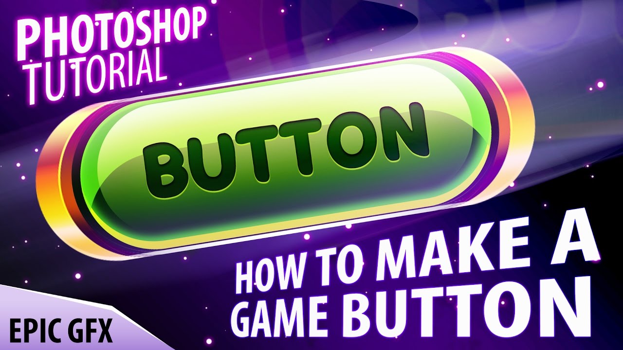How to make A GAME BUTTON [GAME UI]  | Photoshop Tutorial | by Creatuts