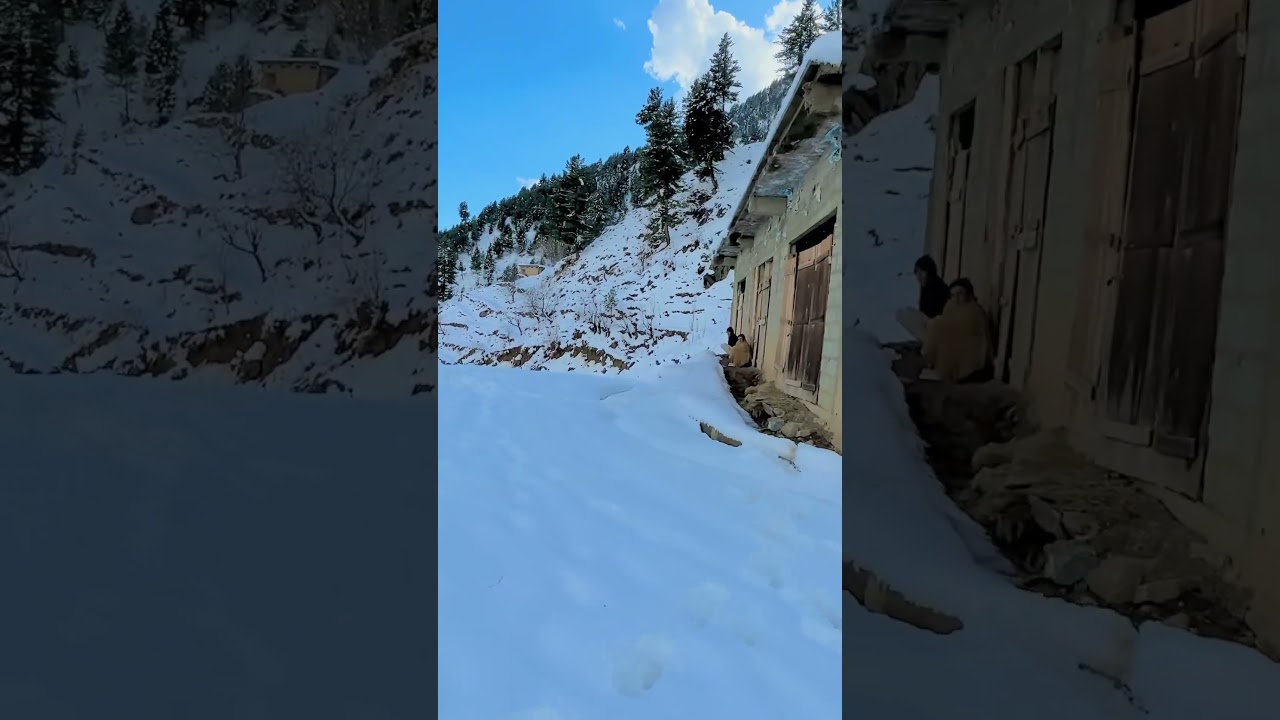 Heavy snow in swat || 4k snowfall WhatsApp status #nature #beautifulswat #travel #snowfall #snow #4k