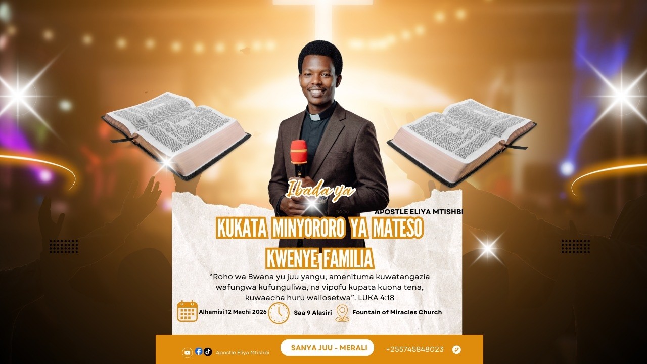 IBADA MAALUM YA KUKATA MINYORORO YA MATESO KWENYE FAMILIA TAREHE 12/03/2026