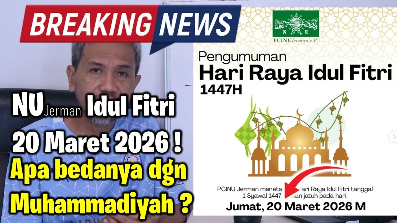 Breaking News! PCI NU Jerman mengumumkan Idul Fitri jatuh tanggal 20 Maret 2026