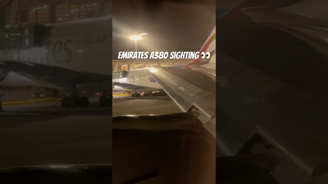 Emirates A380 Parked at Bangalore Airport #emirates #a380 #kempegowdainternationalairport