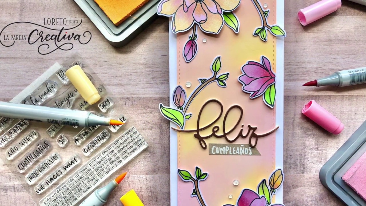 Tarjeta Slim con Magnolias