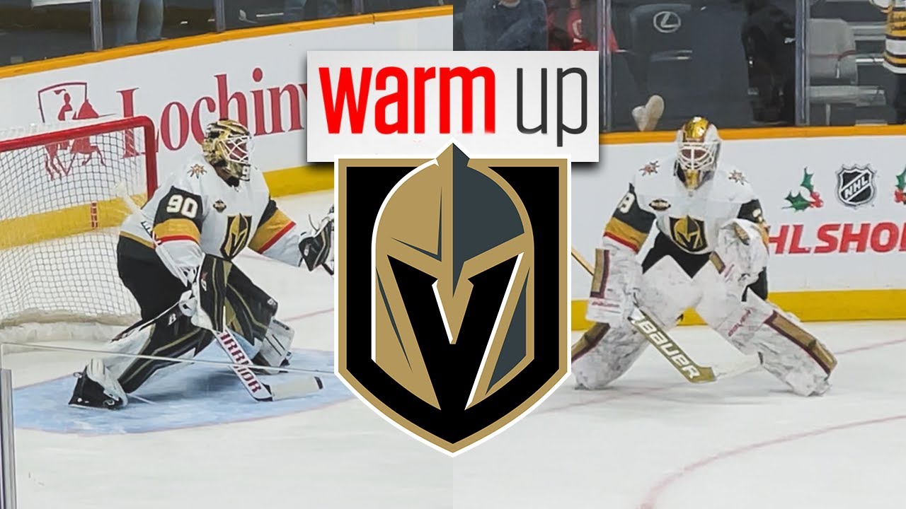 Warm Ups: Vegas Golden Knights Robin Lehner Laurent Brossoit