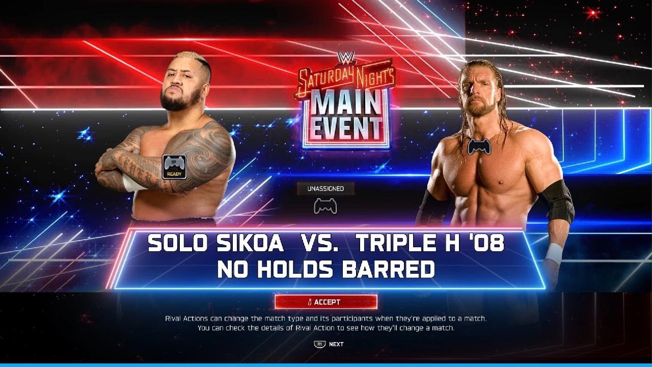 Solo Sikoa VS HHH (WWE2K25 Week 43 Universe Mode )