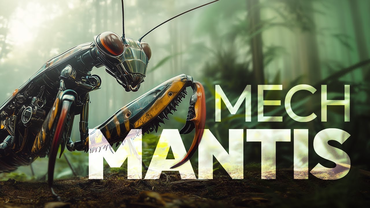 Mech Mantis AI Generated Sci Fi Nature Film