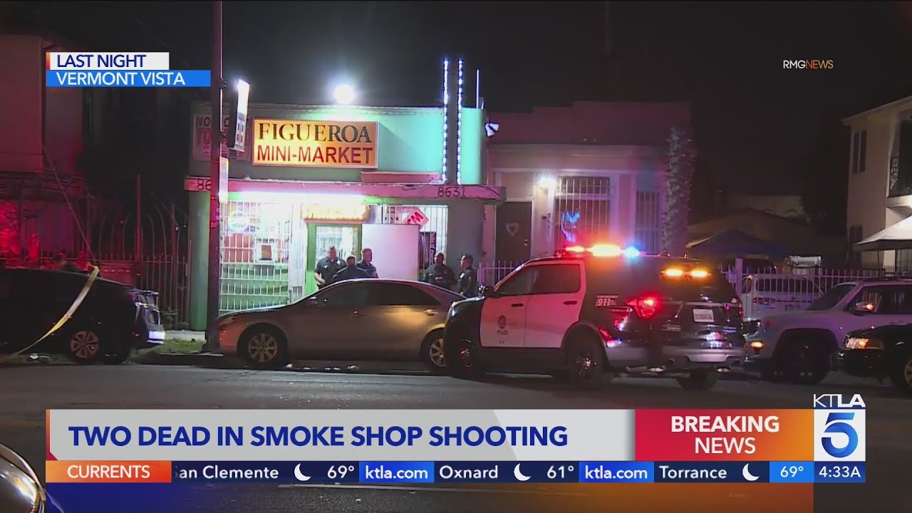 Two dead in Los Angeles smoke shop shooting; gunmen sought