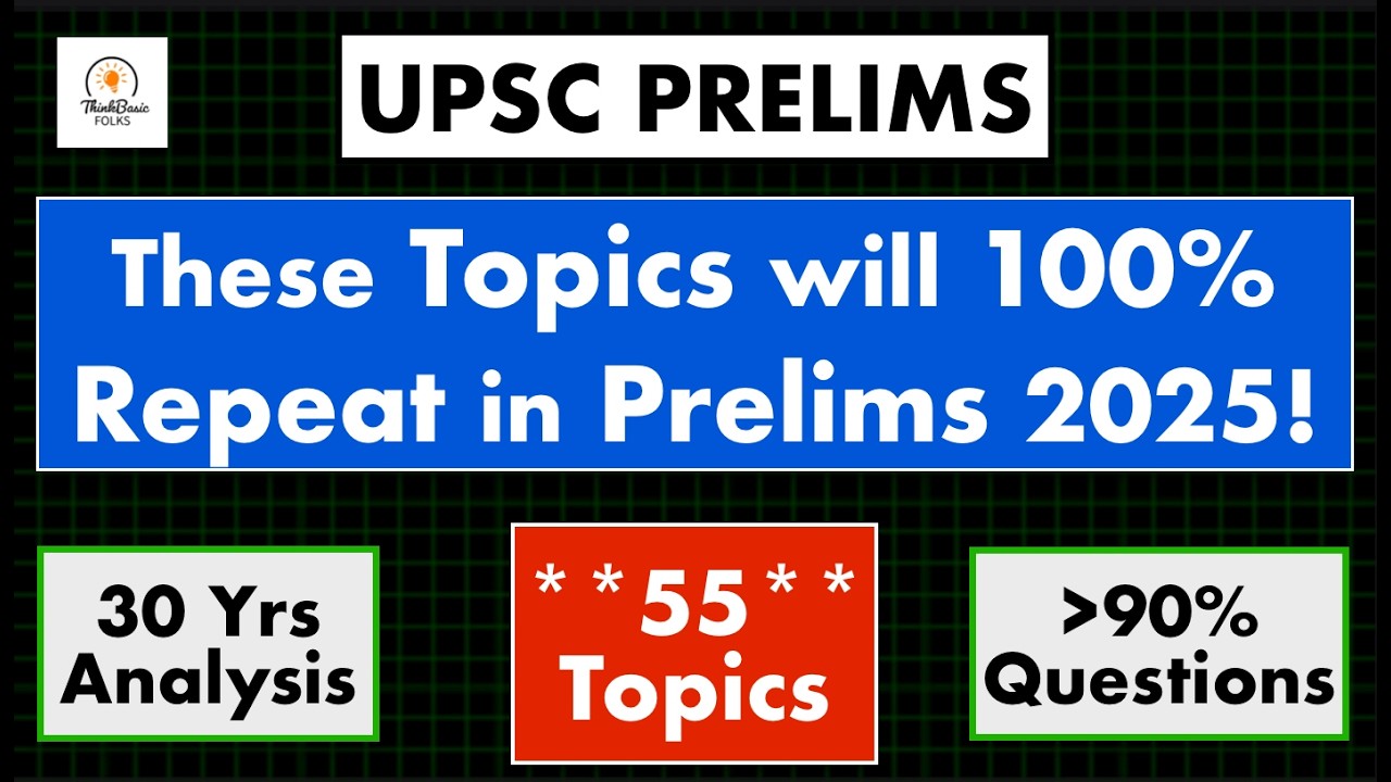 You Need Only **55 Topics** To Clear UPSC Prelims( Decoding UPSC Hints) #upsc #ias #thinkbasicfolks