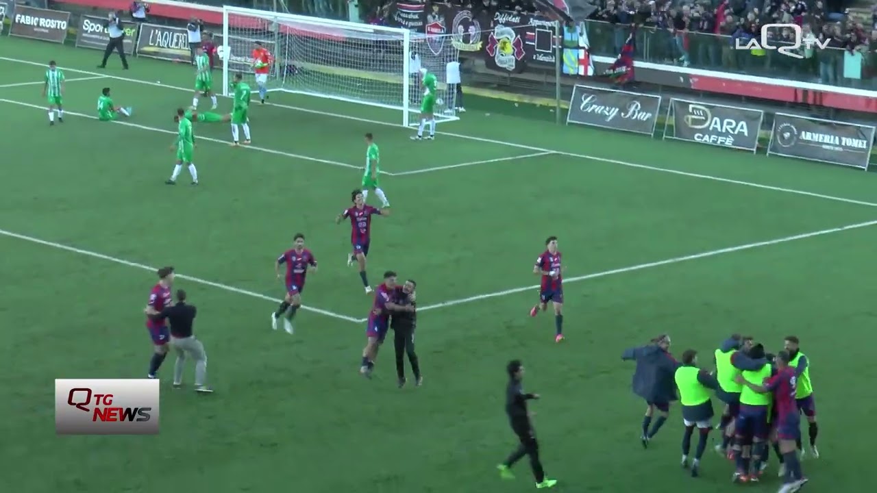 L'Aquila Avezzano.Un autogol regala il derby ai rossoblù
