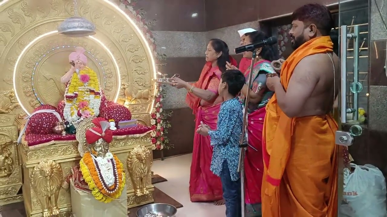  श्री गजानन  महाराज मंदिर गणेश नगर यवतमाळ  काकड आरती प्रथम दिवशी 