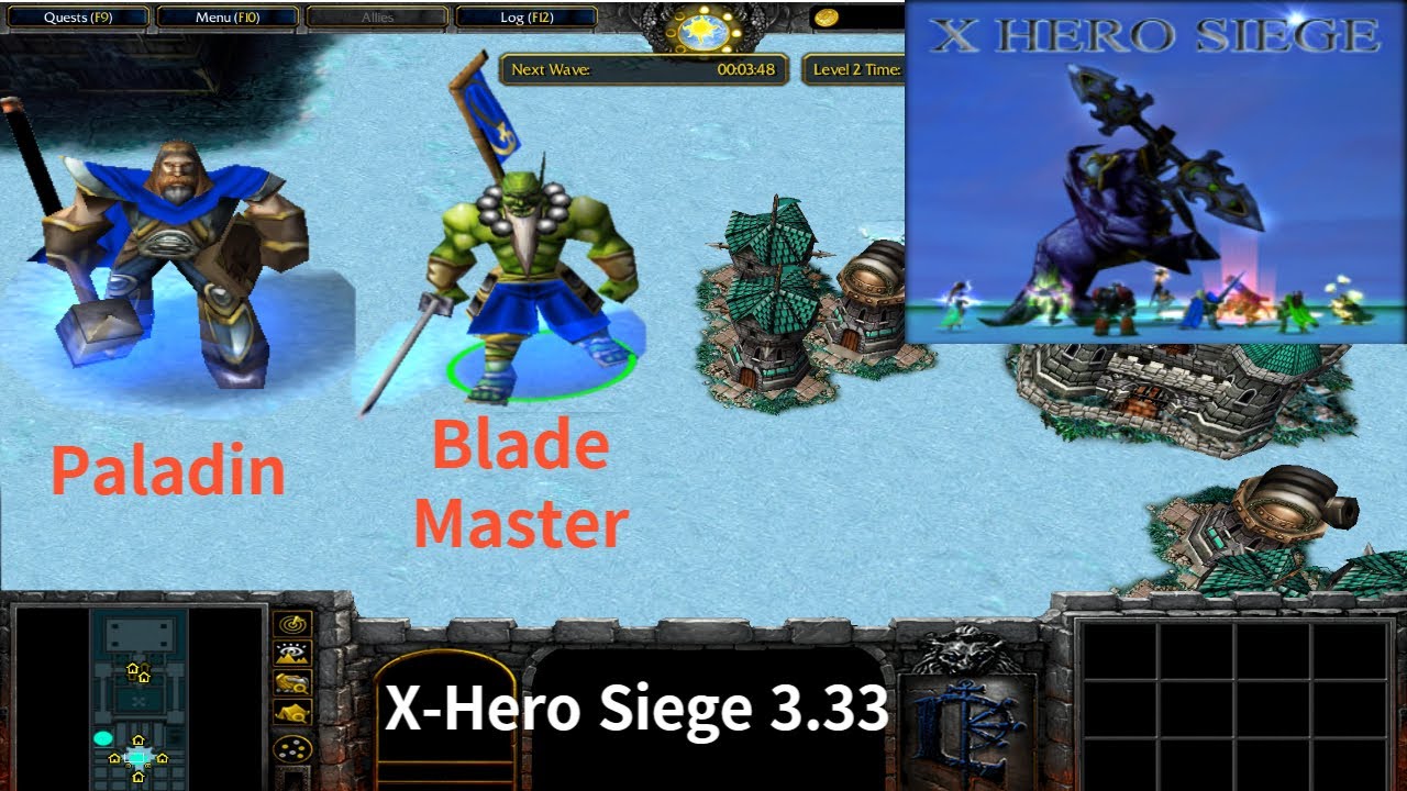 X Hero Siege 3.33, Paladin & Blade Master Extreme, Level 4 Impossible ,8 ways Dual Hero