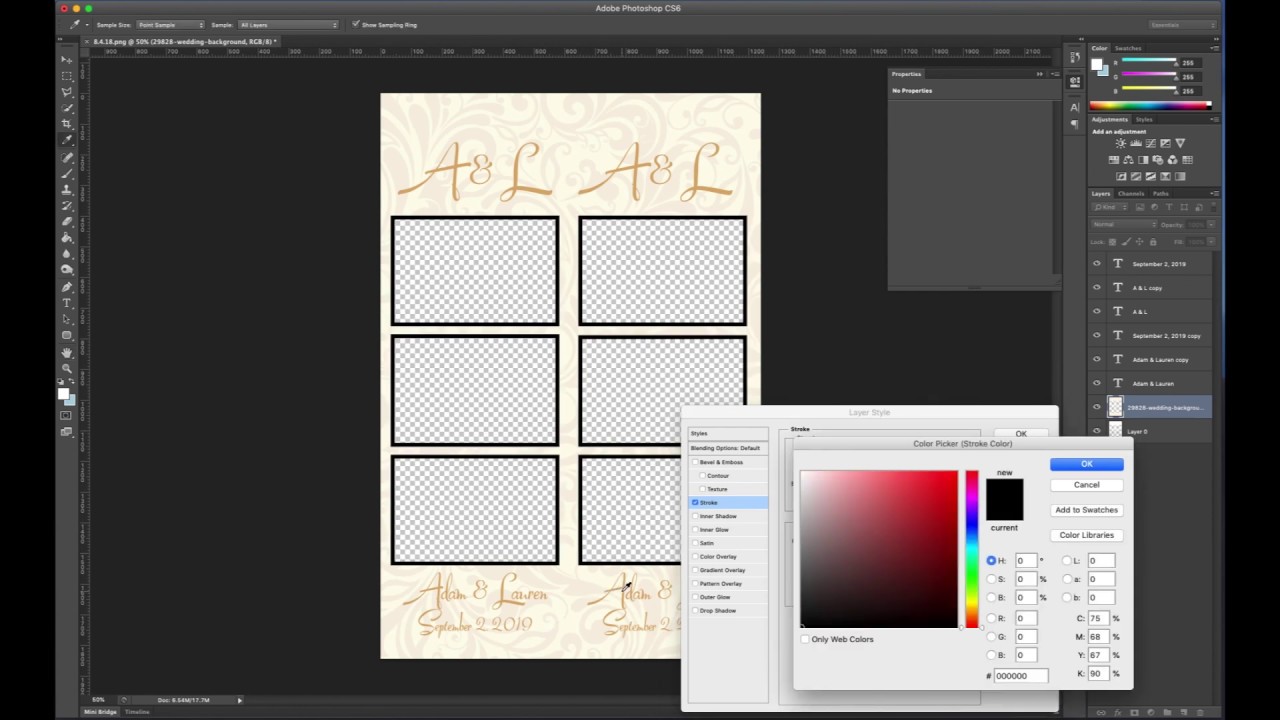 How to make a 3 Picture 2x6 Photo Booth Template in Photoshop. Download Sample template to follow.