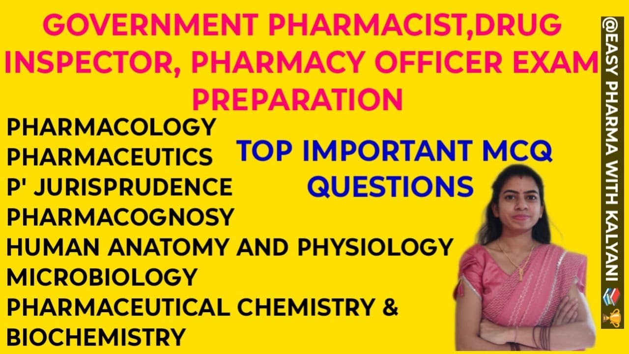 GOVERNMENT PHARMACIST// PHARMACY OFFICER//DRUG INSPECTOR EXAM PREPARATIONS//RRB/DHS/SSC/ZP/ESIC/ISRO