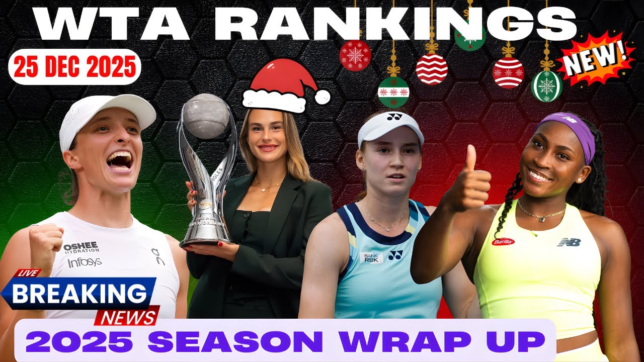 Новый окончательный рейтинг WTA 25 декабря 2025 г. | Соболенко, Гауф, Свёнтек и награды