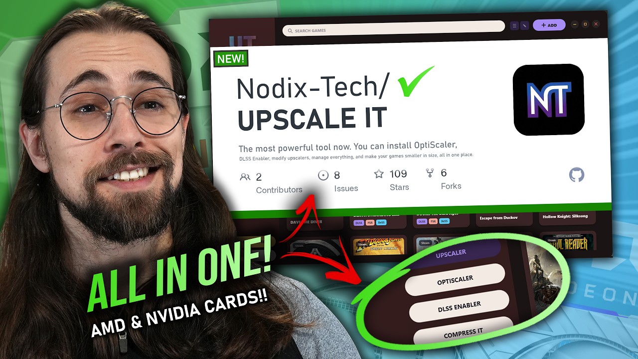 Upscale It DOES IT ALL!! Optiscaler, DLSS Enabler, DLL Swap & Game compression!!