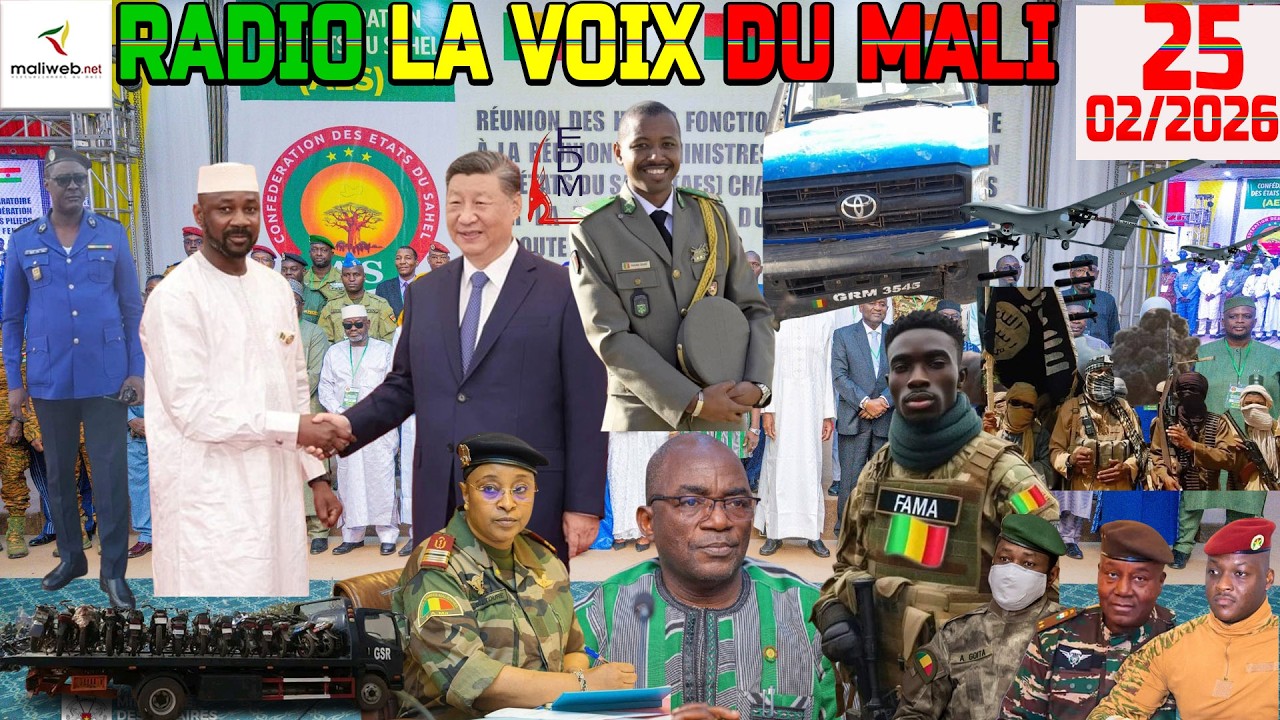 La Revue de Presse de la RADIO LA VOIX DU MALI du 25 Février 2026
