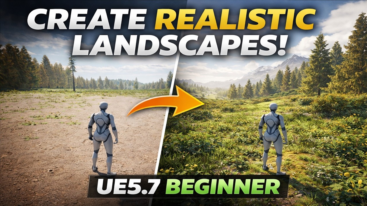 Создание реалистичных ландшафтов в Unreal Engine 5.7 (руководство для начинающих)