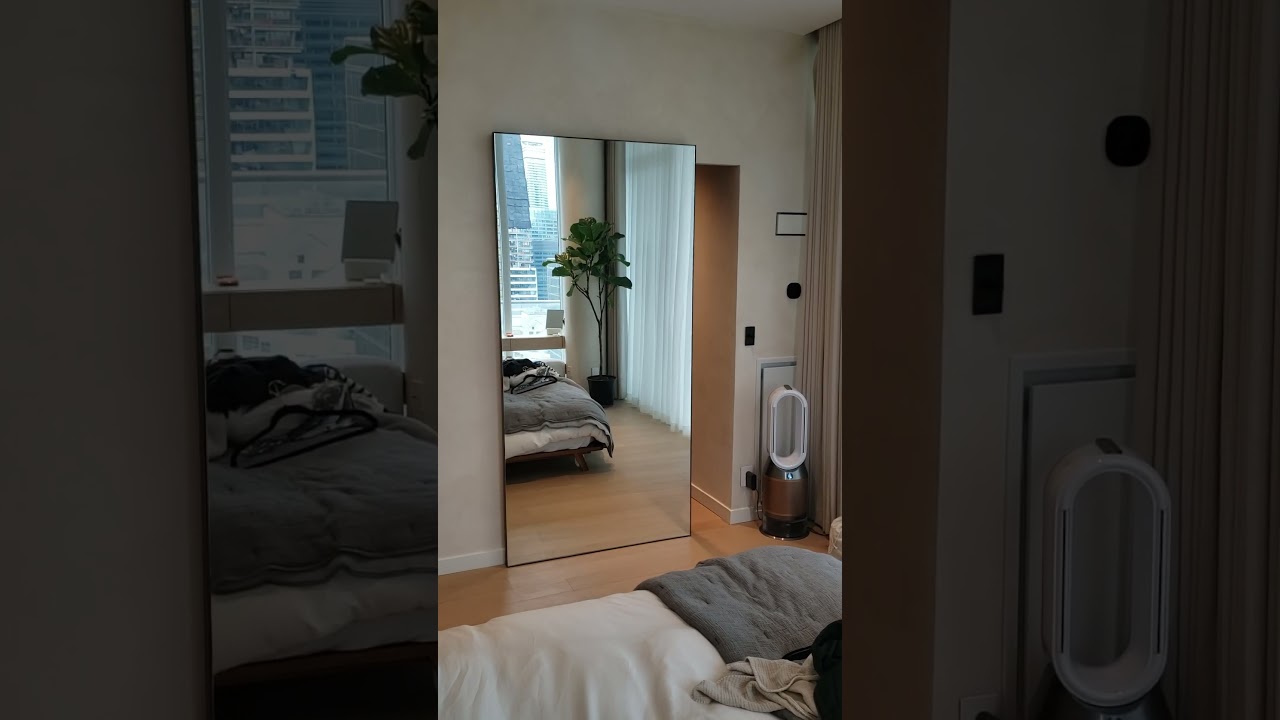 Sliding Mirror Door with Invisible Hardware