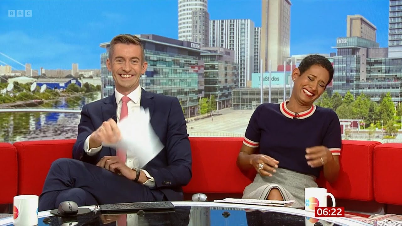 Naga Munchetty loses it watching the pigeon headbutt - BBC Breakfast (22/09/2023)