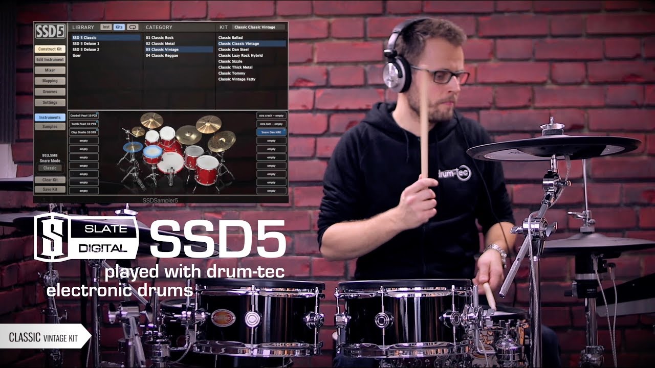 SSD5 triggered with Roland TD-50 & drum-tec electronic drums