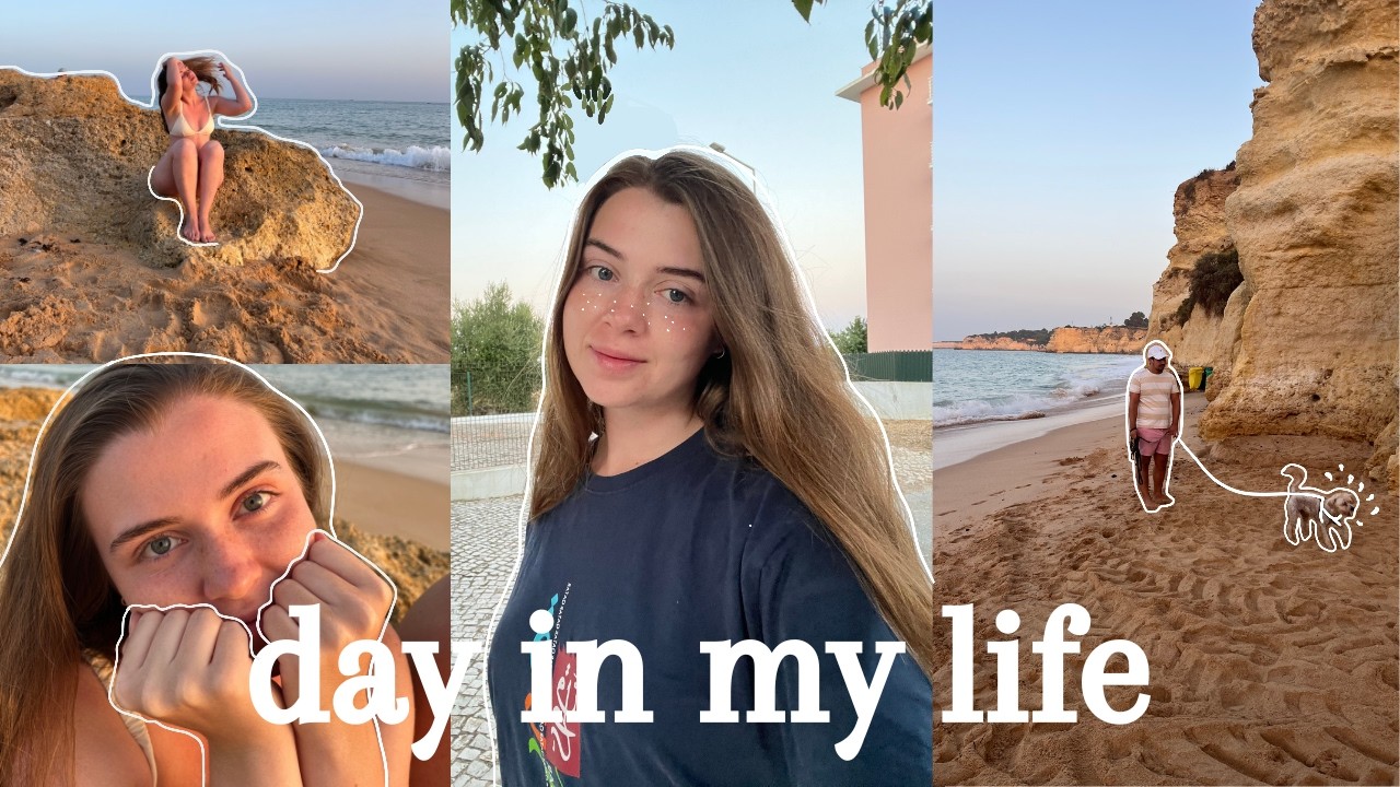 day in my life | dia de praia, rotina no Algarve e get unready with me
