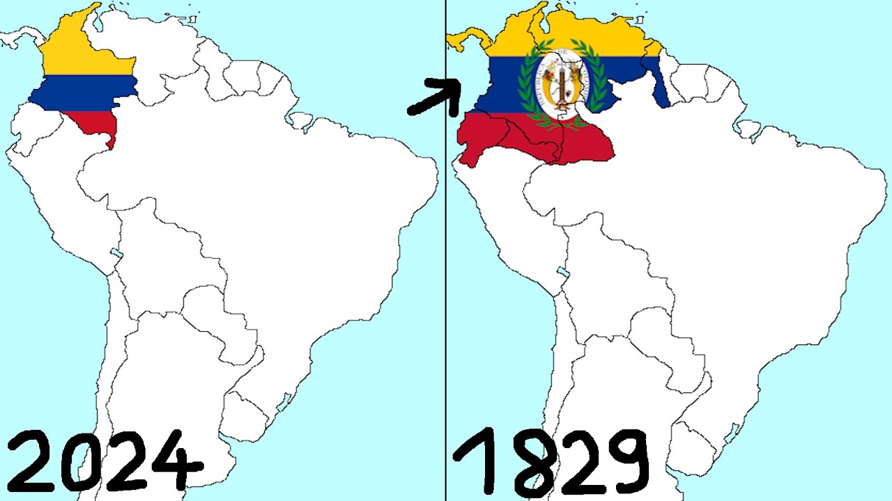 Countries of South America at their greatest Extent (in Flags)