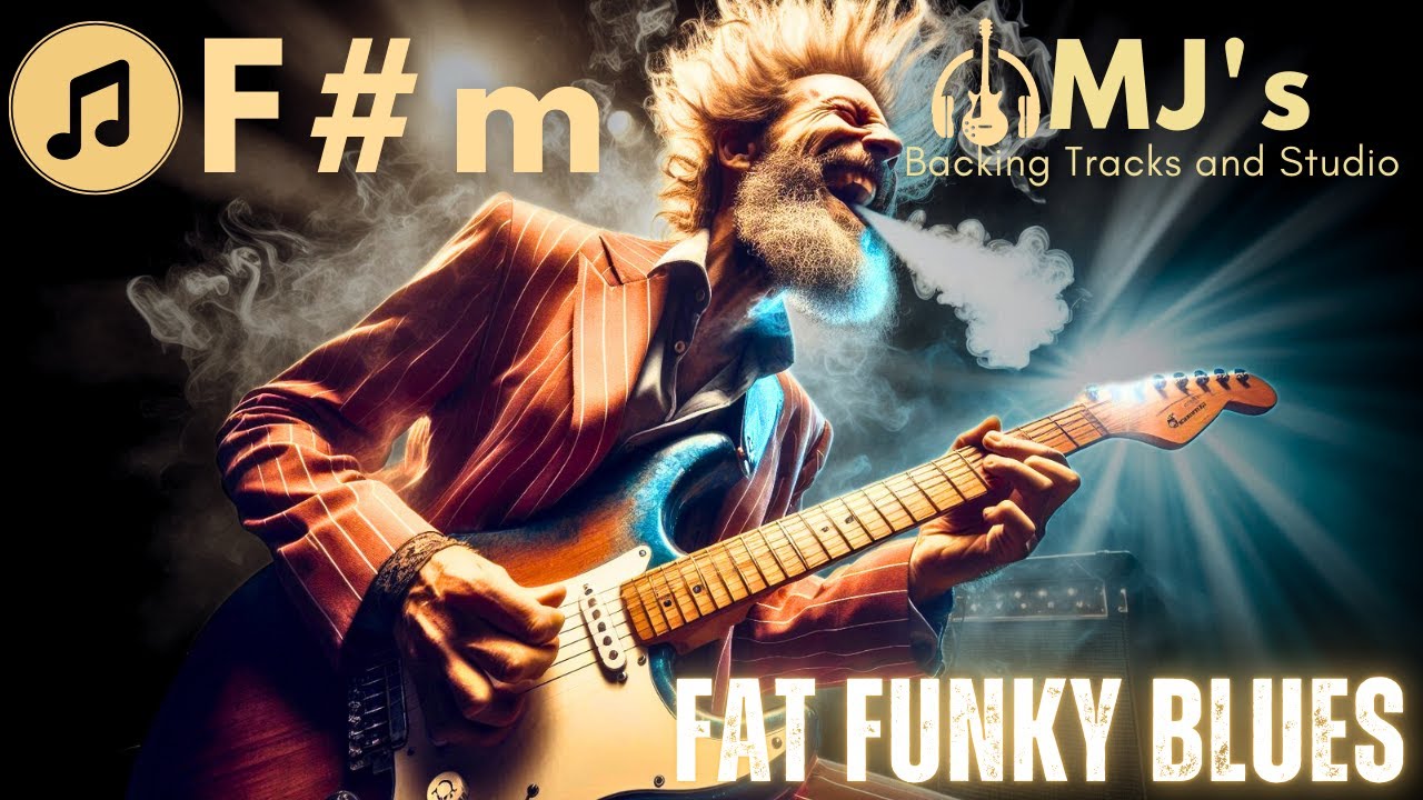 Groovy Bonham style Funky Blues in F# minor | 88 bpm | Backing Track