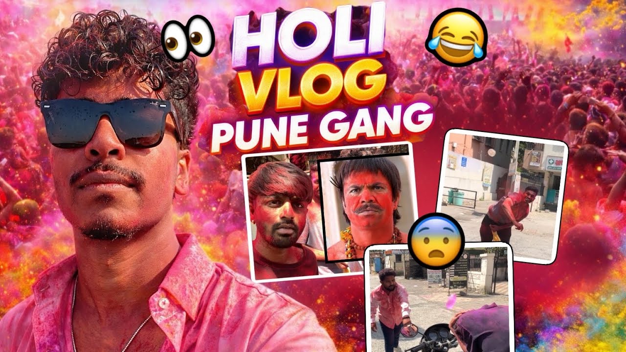 HOLI VLOG 2026 🔥 Pune Gang | Old School Holi Celebration | Crazy Holi Event & DJ Partyy