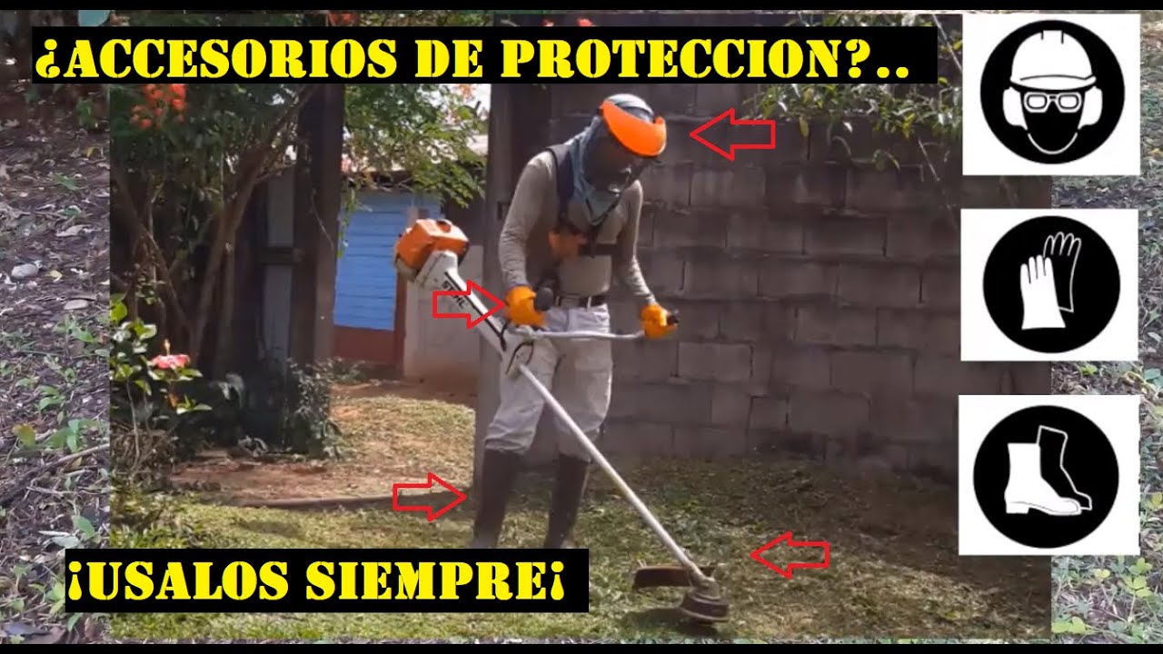 ! SI o si debes usarlos! :0  ACCESORIOS DE PROTECCIÓN PARA TU DESBROZADORA