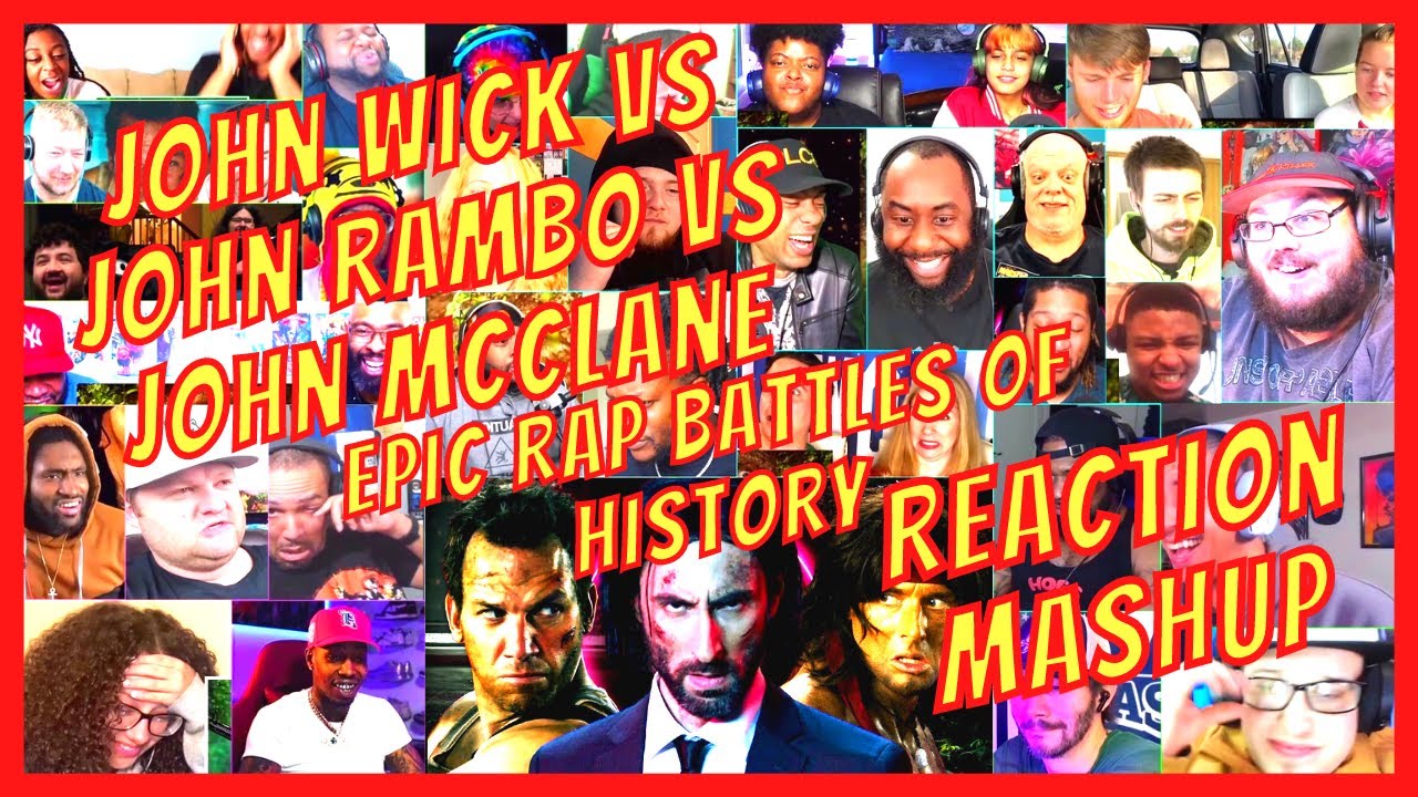 JOHN WICK VS JOHN RAMBO VS JOHN MCCLANE - REACTION MASHUP - EPIC RAP BATTLES OF HISTORY - ERB - [AR]