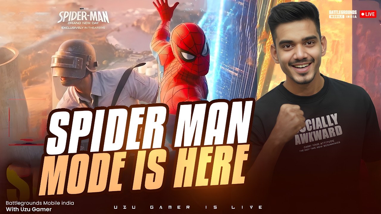 SPIDER MAN MODE IS HERE | CONQUEROR RANK PUSH DAY - 8 | BGMI LIVE | UZU GAMER