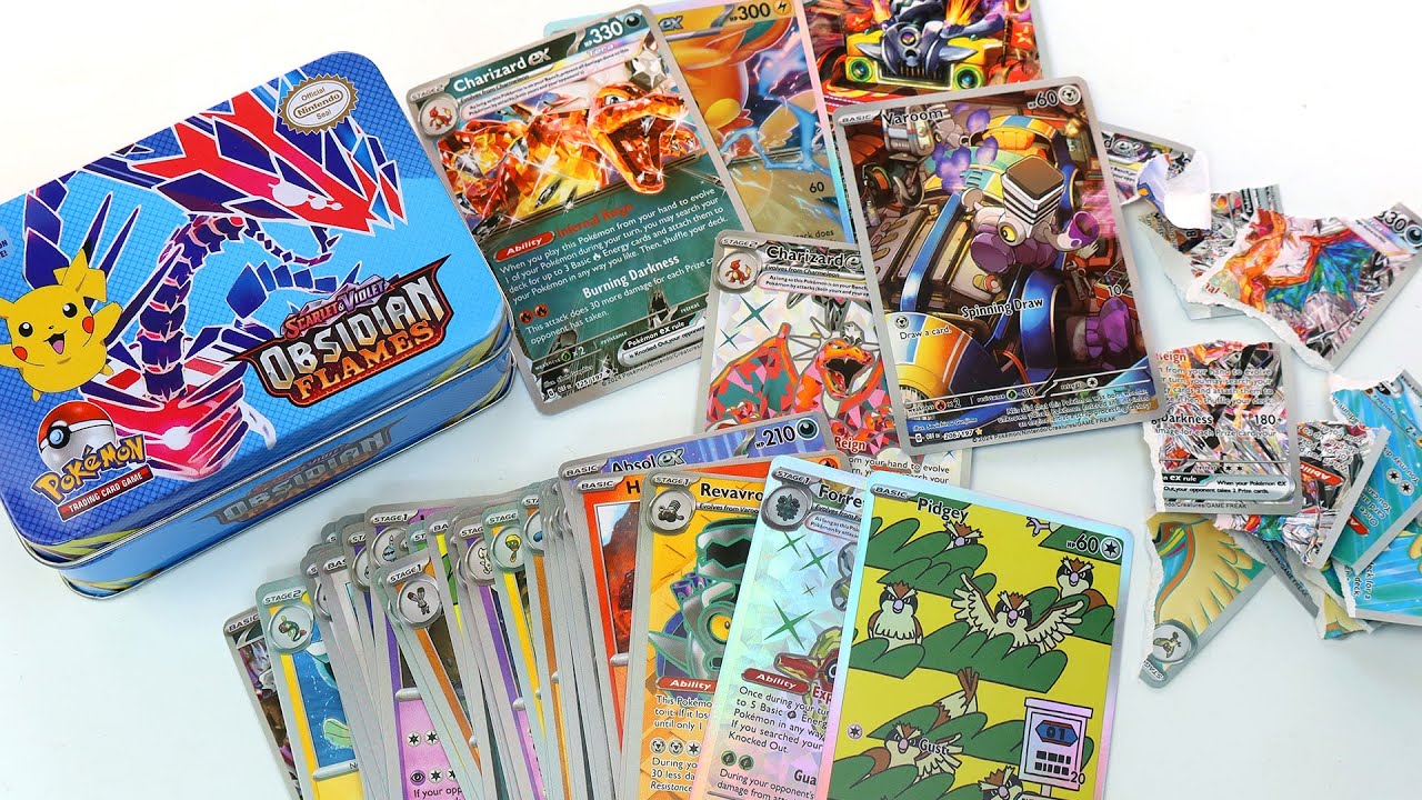 Pokemon Cards Tin Box - Scarlet & Violet Obsidian Flames
