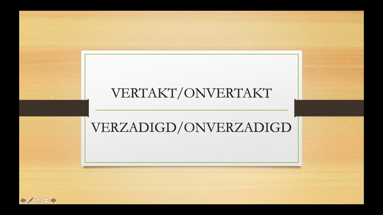 Vertakt of Onvertakt & Verzadigd of Onverzadigd