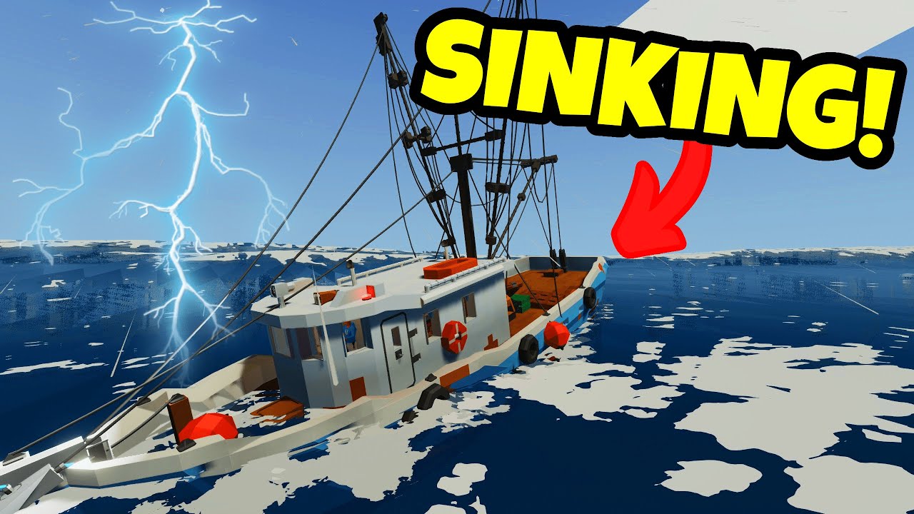 Fishing Boat SINKS After HUGE STORM | Stormworks Sinking Ship Survival