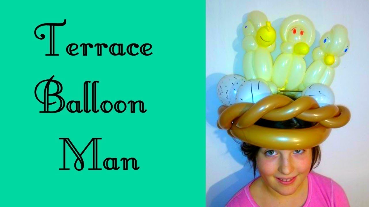 Eagle's nest balloon hat (complete with eggs and chicks)