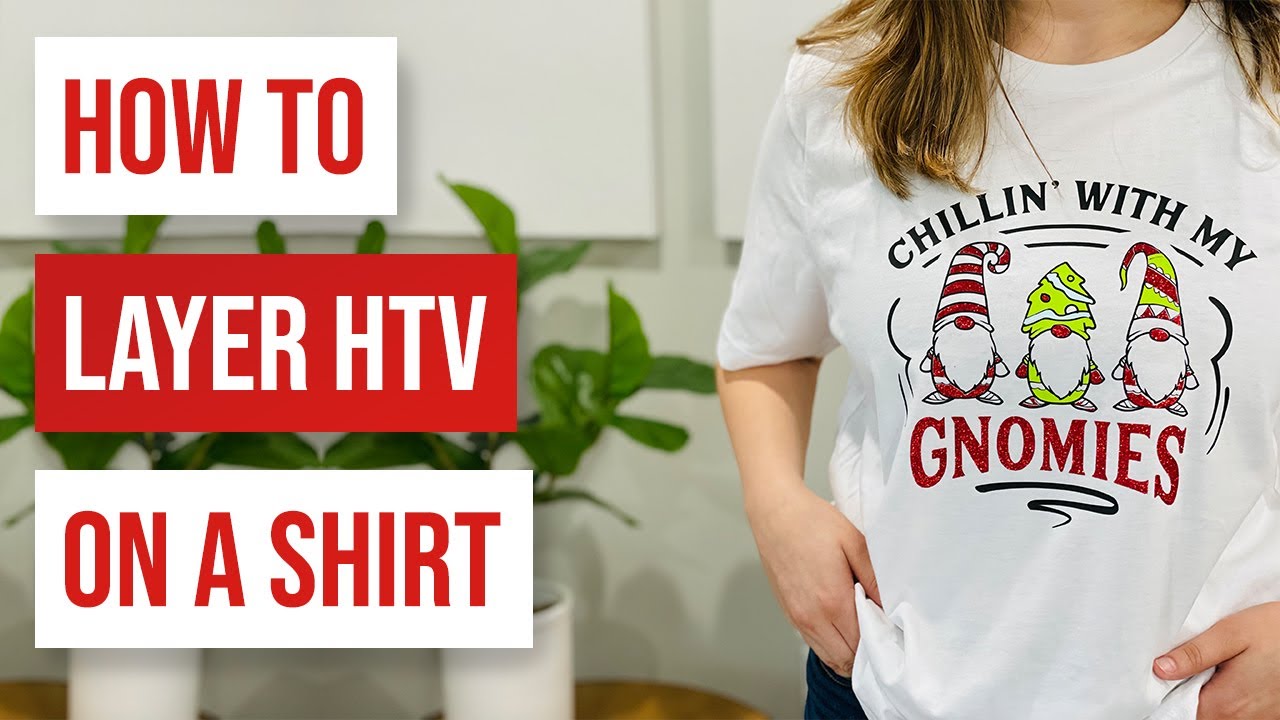 ✨ How to Layer HTV on a Shirt | Christmas Glitter Tshirt Design