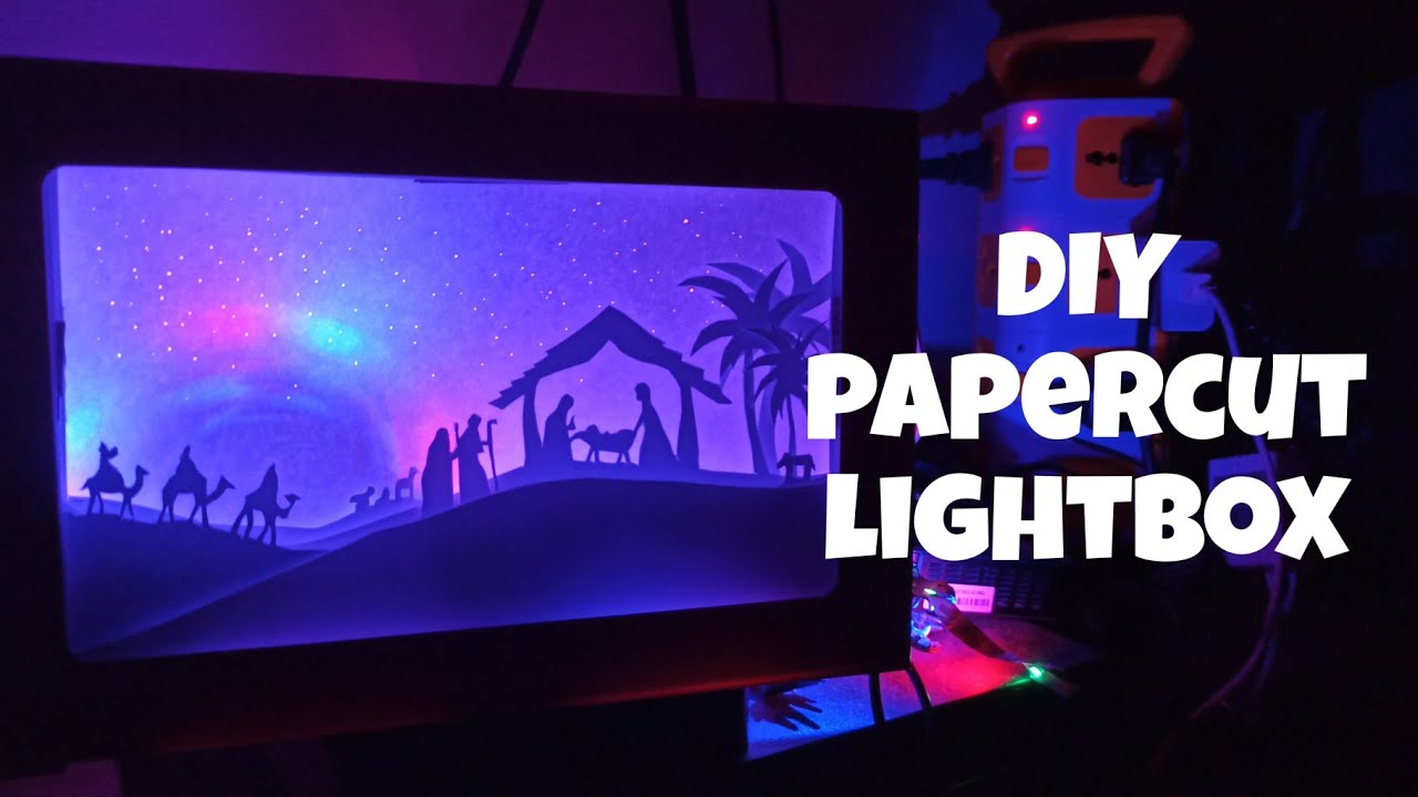 How to Make a Papercut Lightbox for Christmas | Simple and Easy | DIY Papercut Lightbox