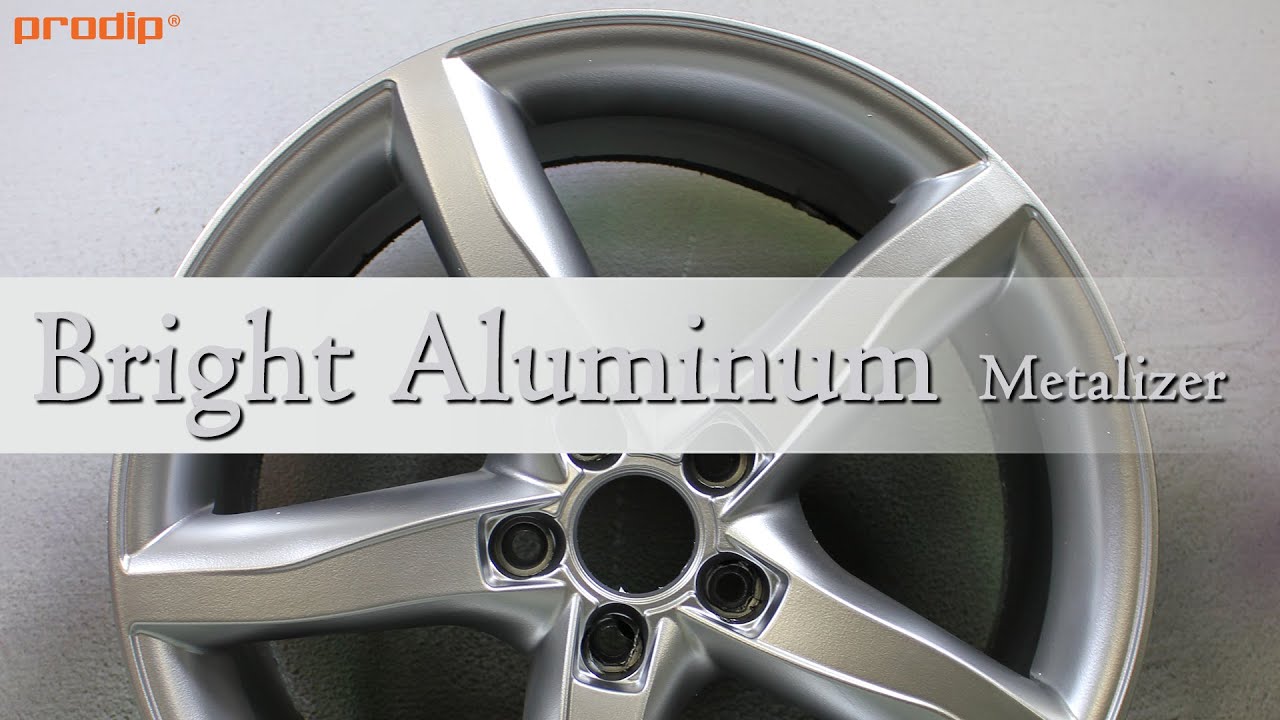 Bright Aluminum Metalizer over Plasti Dip Black Solid Basecoat - How to Plasti Dip Wheels
