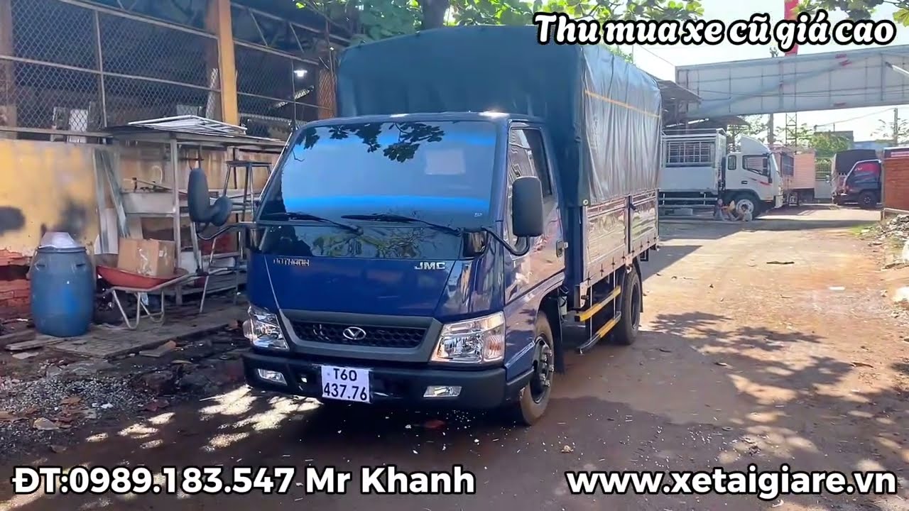 Xe tải Đ&ocirc; Th&agrave;nh IZ250 2.490kg Chuẩn Bị Về Củ Chi| Xe Tải IZ250 th&ugrave;ng bạt m&agrave;u xanh #khanhxetai #iz250
