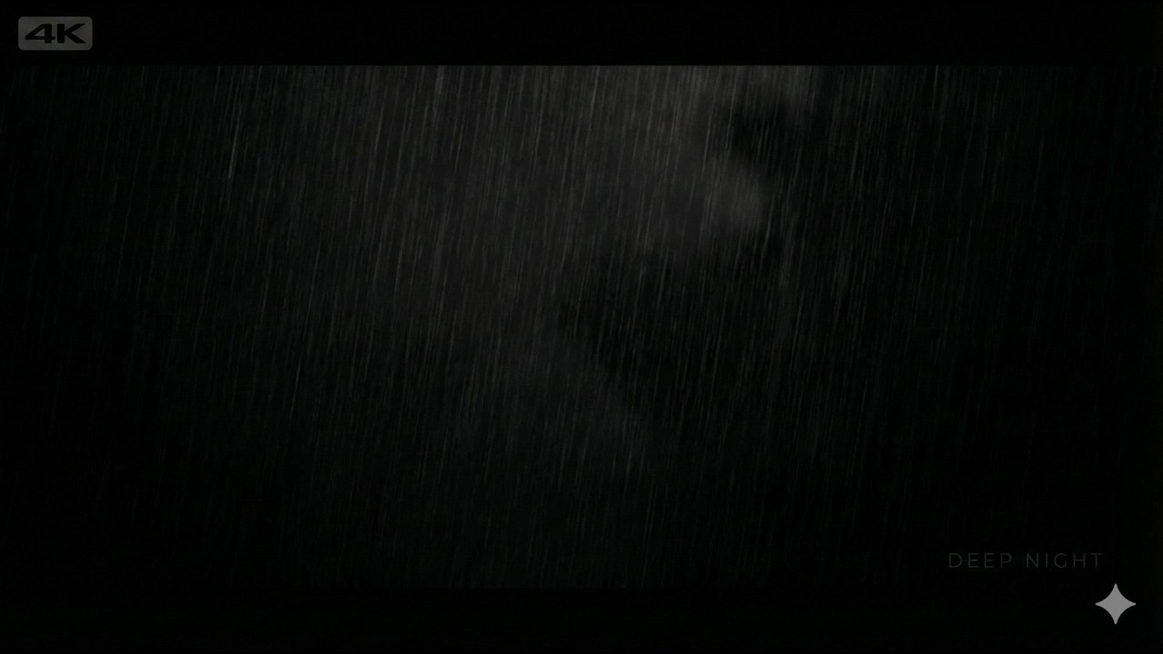 10 Hours Black Screen Rain for Deep Sleep 🌙 No Thunder, Pure Relax