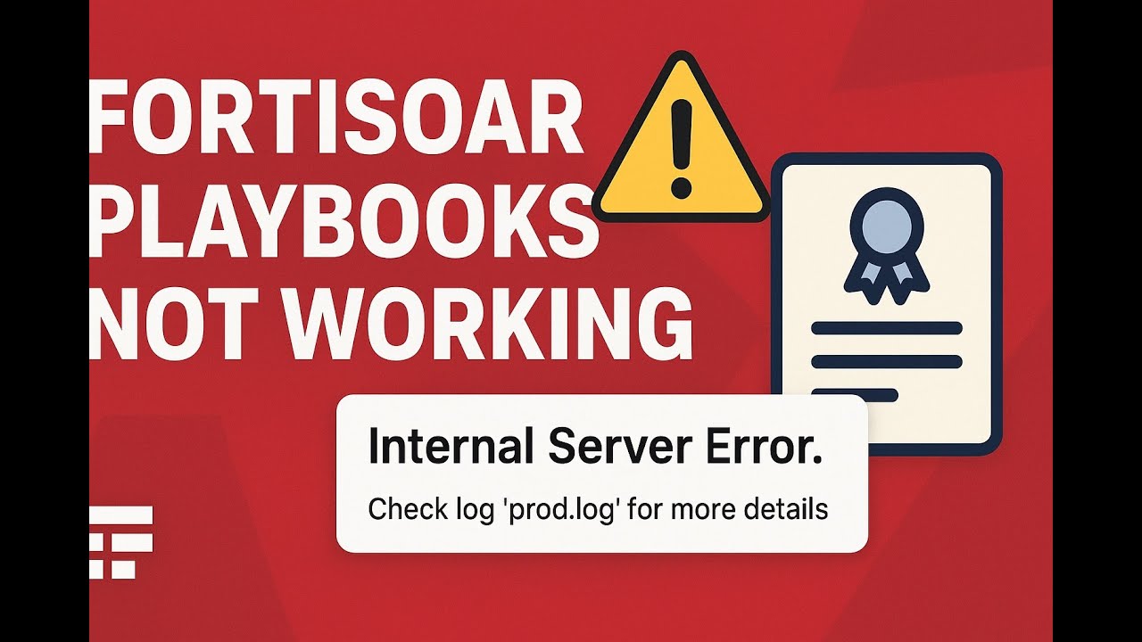 FortiSOAR — Playbook не работают? Внутренняя ошибка сервера? Обновите сертификат | Сгенерировать ...