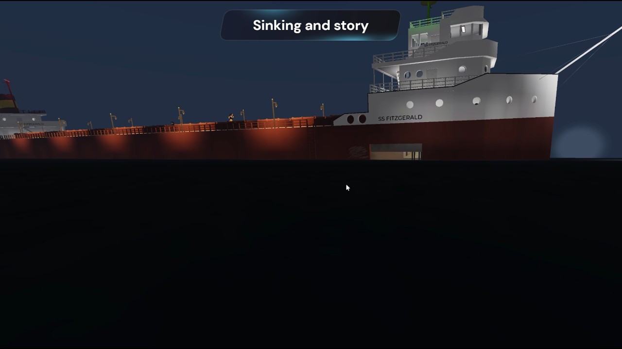The sinking of the SS Fitzgerald.
