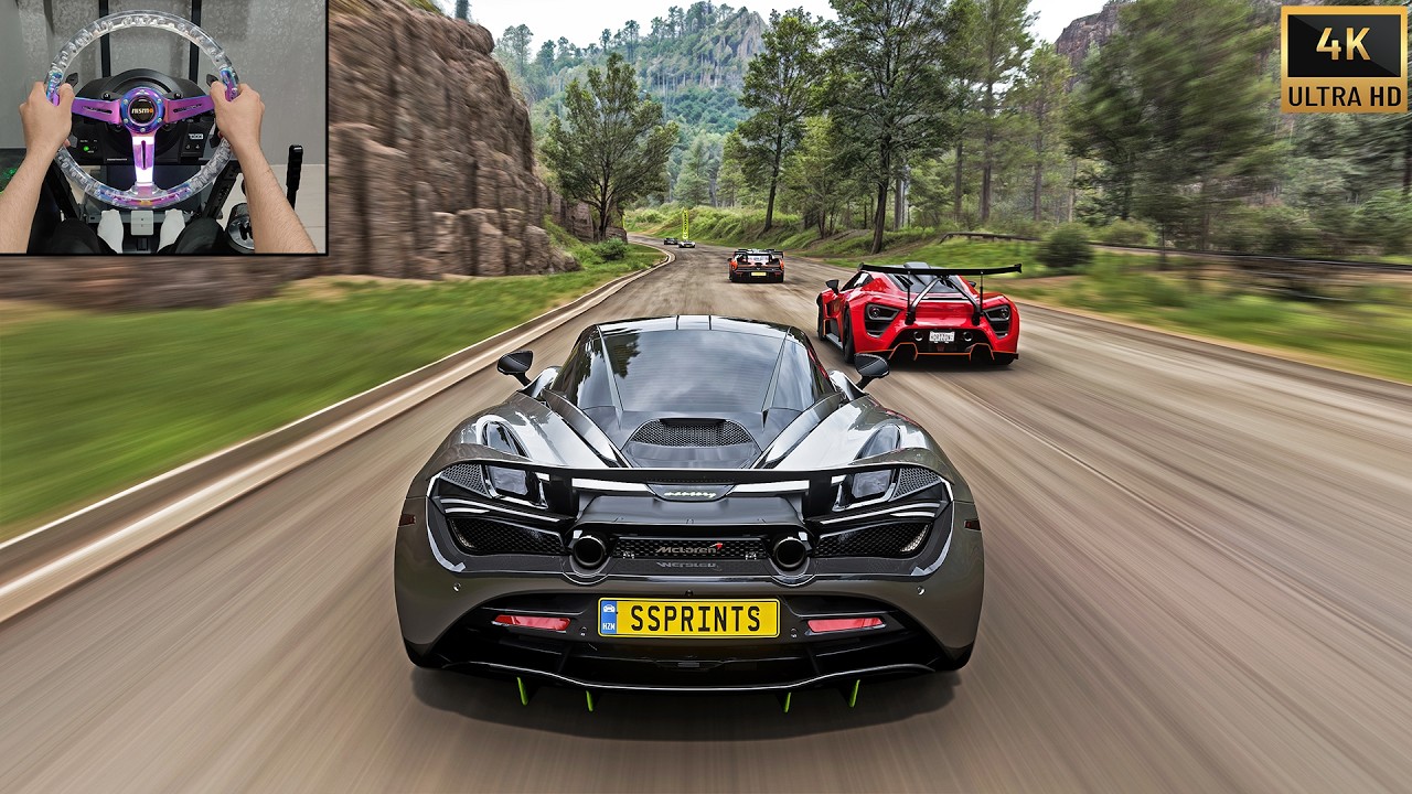 McLaren 720S Coupe (1000HP) Goliath Race | Forza Horizon 5 Steering Wheel Gameplay