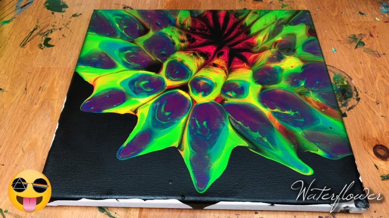 Reversed Colander Technique Fluid Art | Acrylic Pouring