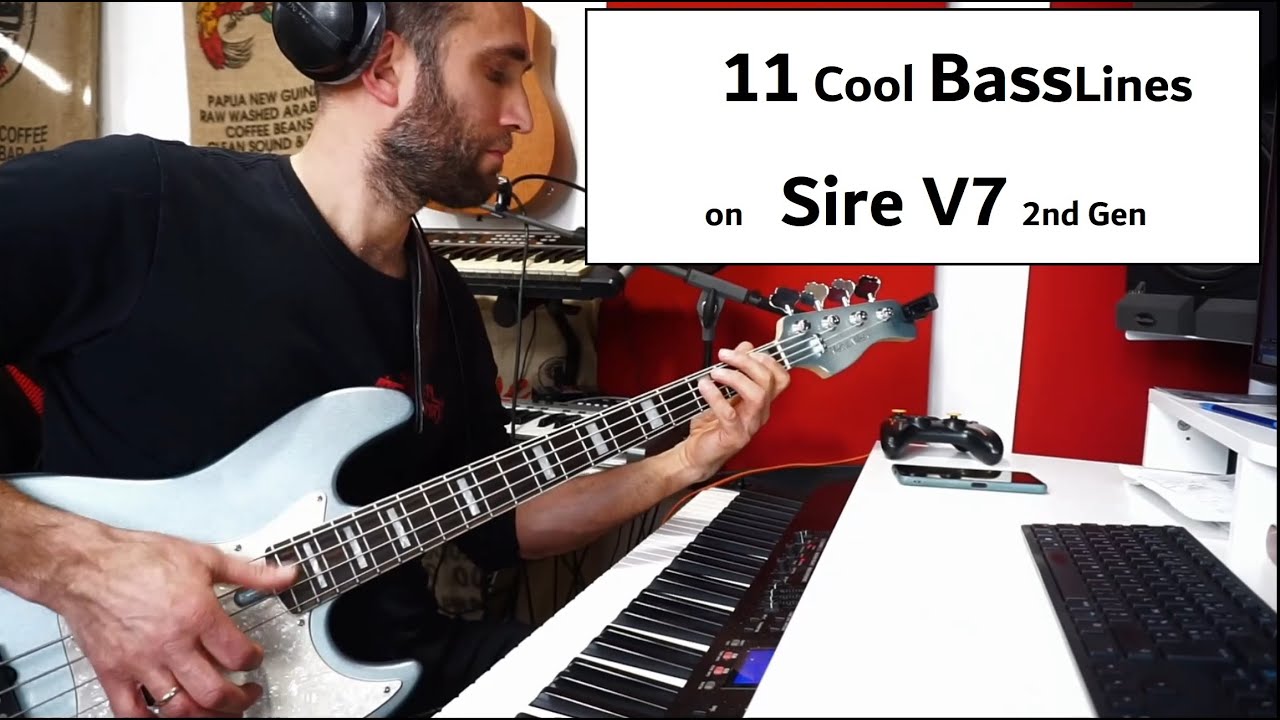 11 Cool BassLines on Sire  Marcus Miller V7 2nd Gen Alder-4 LPB